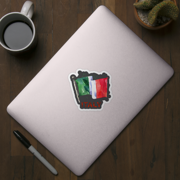 WATERCOLOR FLAG OF ITALY by xposedbydesign